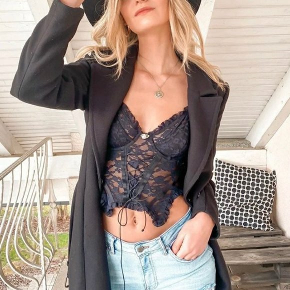 LAST ONE! For Love & Lemons Lou Lace 2 PIECE SET - Picture 3 of 10